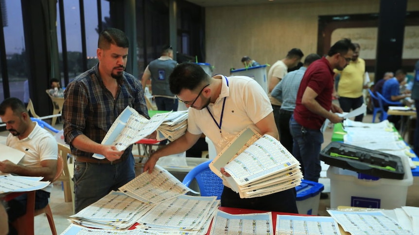 Ballots are counted in Iraq's parliamentary elections