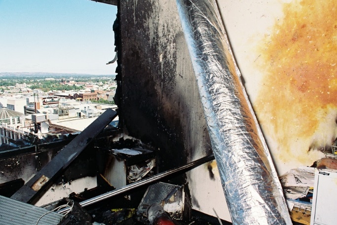 Damage from the NCA bombing.