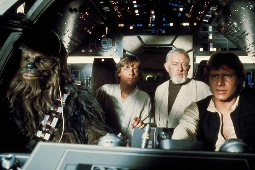 A still image from the film Star Wars: A New Hope