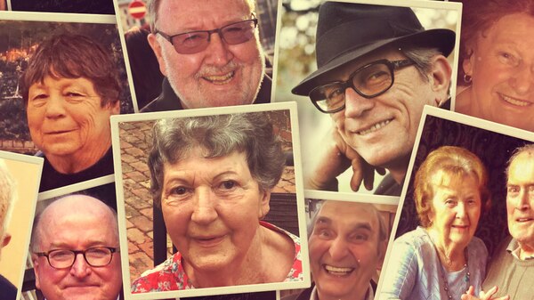 A composite image of several people's faces.