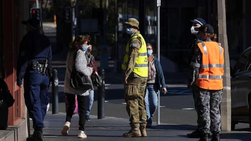 Australian Defence Force and Police in Bankstown