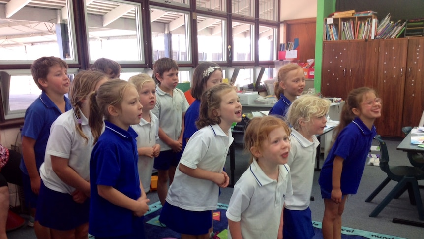 Students in class at Scaddan Primary School in Western Australia.