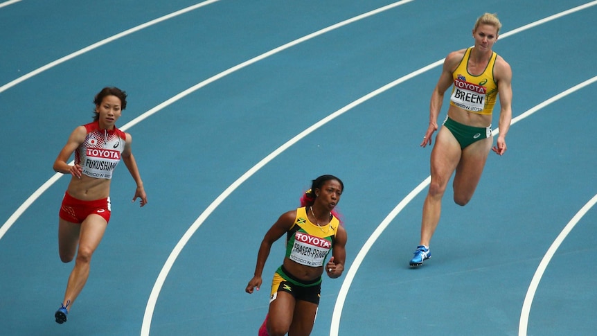 Breen trails Fraser-Pryce in Moscow