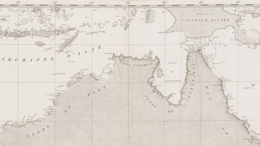 The first published map of Australia