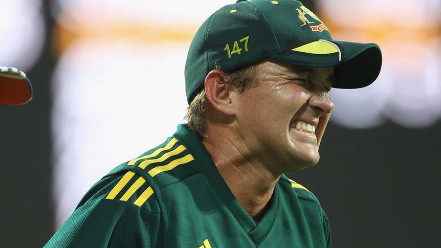 Cup hopes shattered ... Australian selectors didn't want to risk Hauritz re-injuring himself.