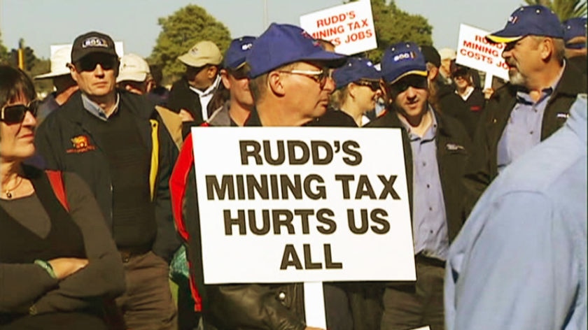 Mining tax rally