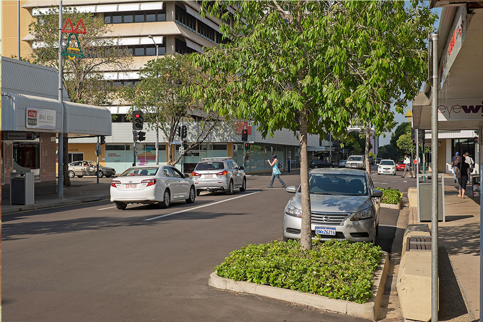 Knuckey Street looking towards Cavenagh Street, Darwin, 2014