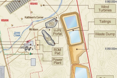 Map of the proposed Kathleen Valley lithium project