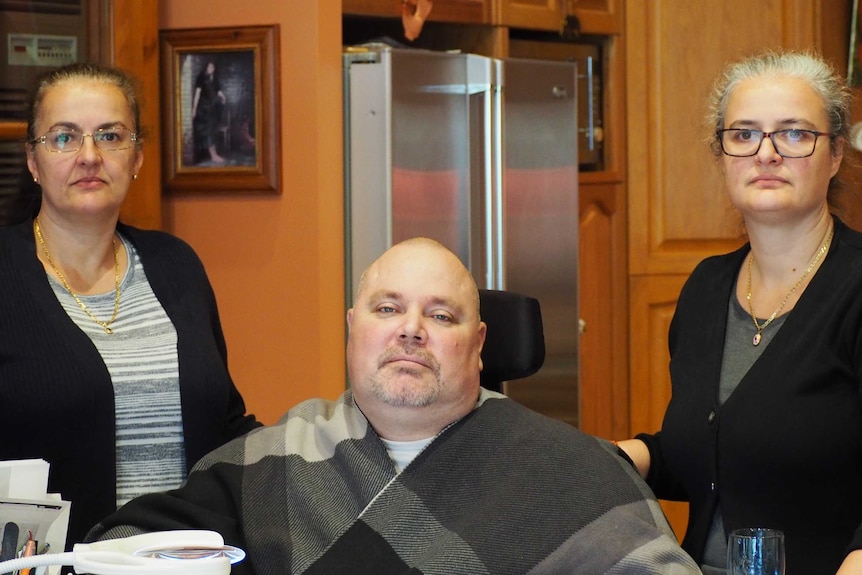 Virginie Behrendorff, her husband James and sister Sophie Pfaerhoever.