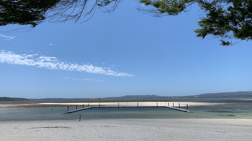 Pontoon in water