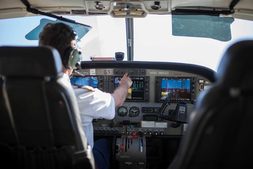 Pilot Harvey Salameh lands a charter mail flight in remote WA.