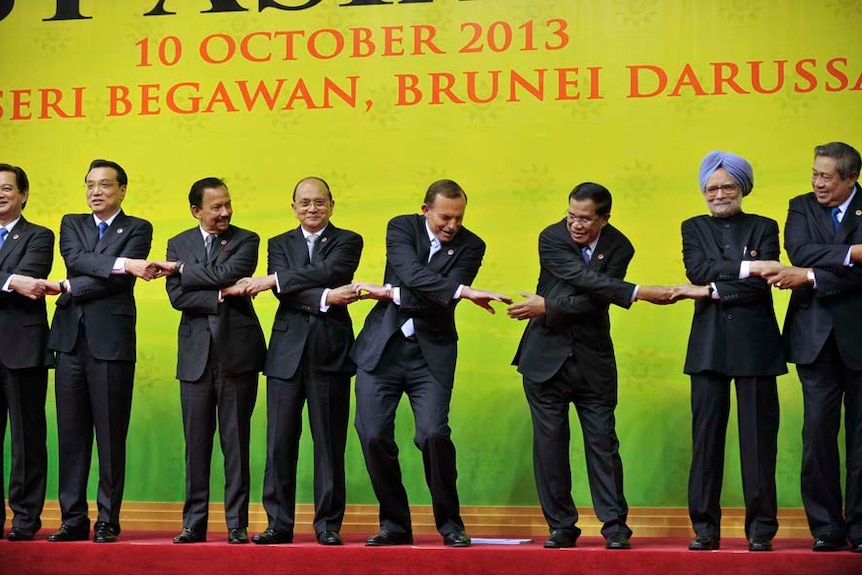 Tony Abbott with ASEAN leaders in 2013