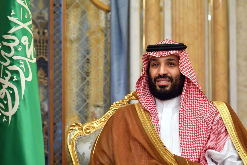 Crown Prince Mohammed bin Salman at a meeting in Saudi Arabia.