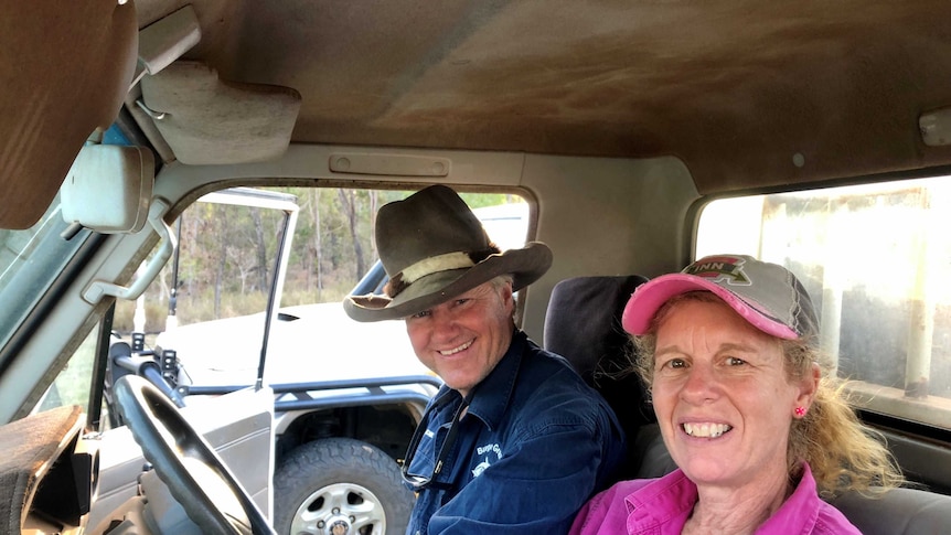 Play Audio. A husband-and-wife team in the cab of their Toyota about to drive around their cattle station.. Duration: 14 minutes 