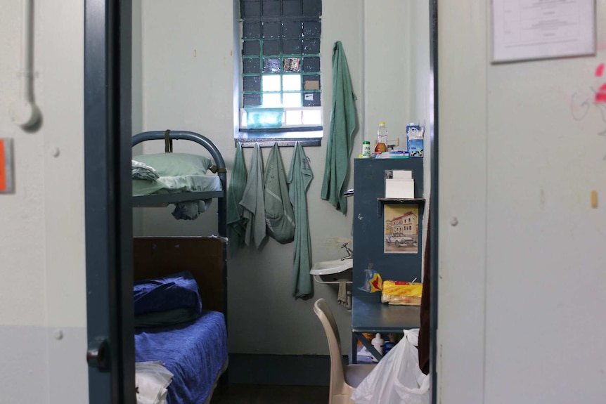 A photo of an inmate's cell at Cooma, taken on visit there by the ABC last year.