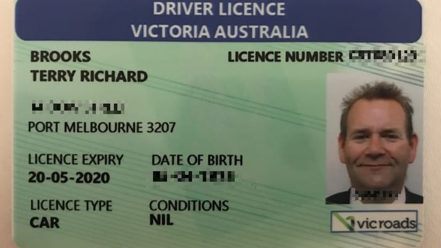 Photo of Victorian driver's licence for 'Terry Richard Brooks'