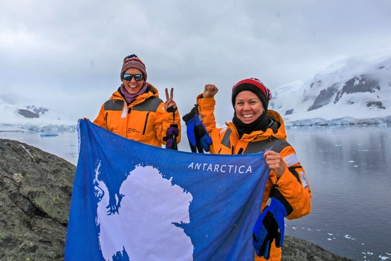 Rachel and Martina in Antarctica