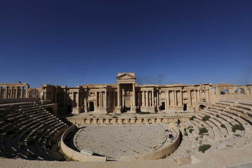 Ruins from a Roman theatre in Palmyra.