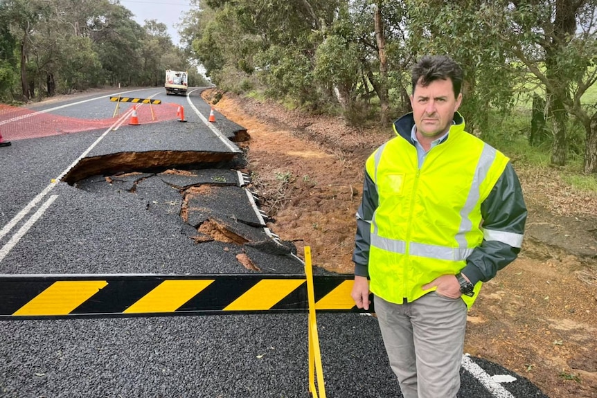 Main Roads Great Southern manager Andrew Duffield on South Coast Highway.