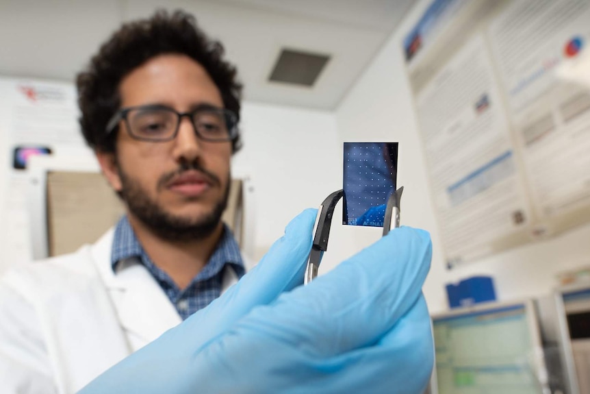 A QUT researcher working on a DNA test