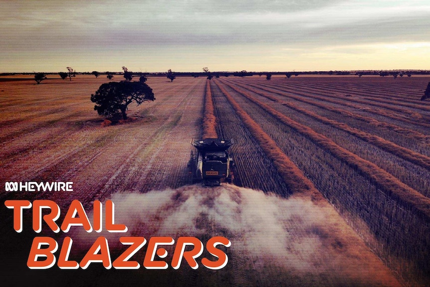 A field is seen with a vehicle driving away from the camera. The words Heywire and Trailblazers are seen in the bottom left.