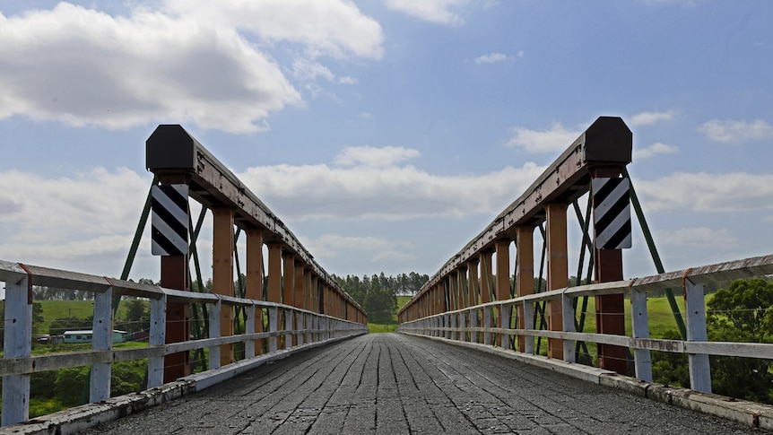 Tabulam's timber bridge from the top