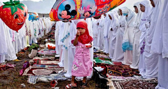 Eid ritual in Yogyakarta in Indonesia