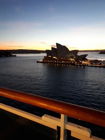 A sunset image of Sydney Opera House