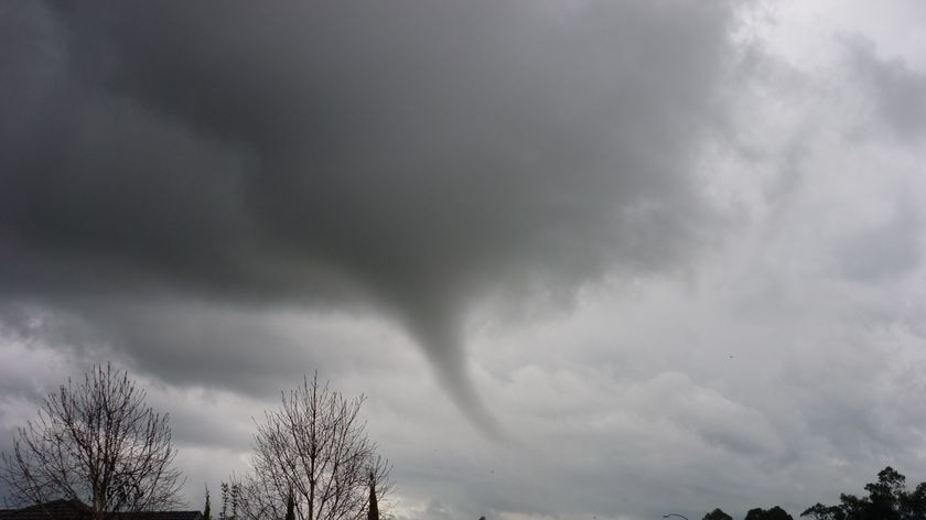 A mini-tornado that swept through Moama on the Victorian-New South Wales border. 10/8/10.