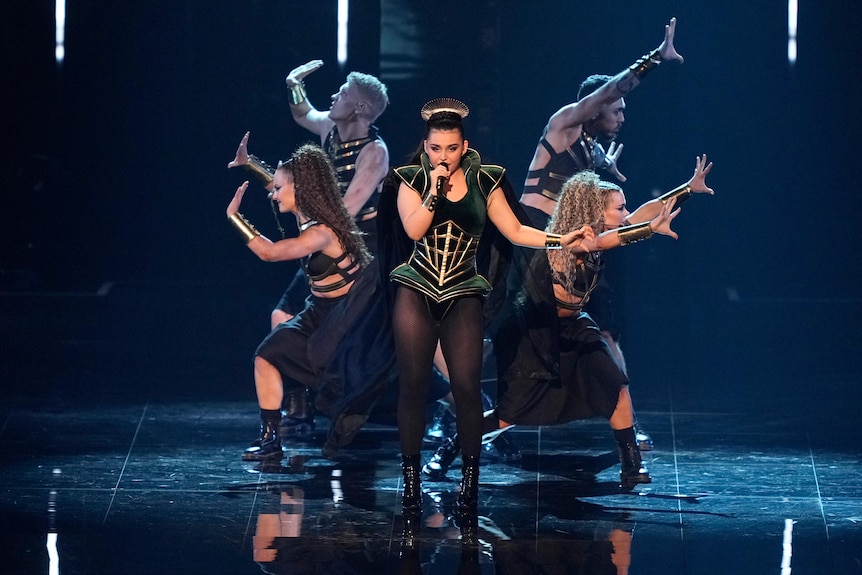 Alessandra of Norway performs during the Grand Final of the Eurovision Song Contest in Liverpool, England