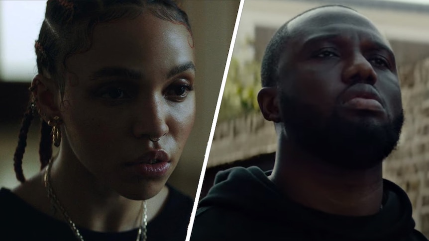 A collge of FKA twigs and Headie One