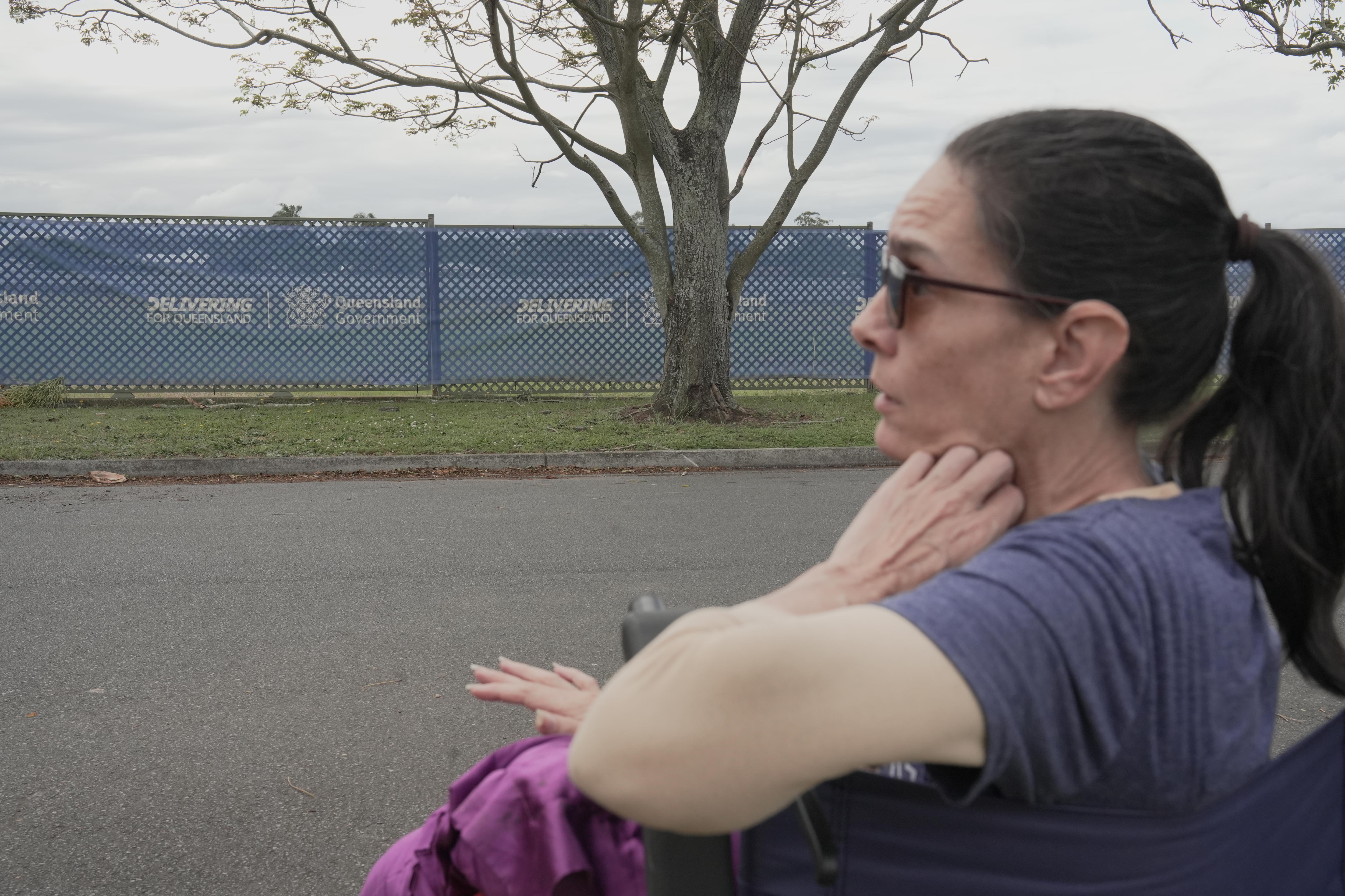 Kim Weston in front of Banyo site