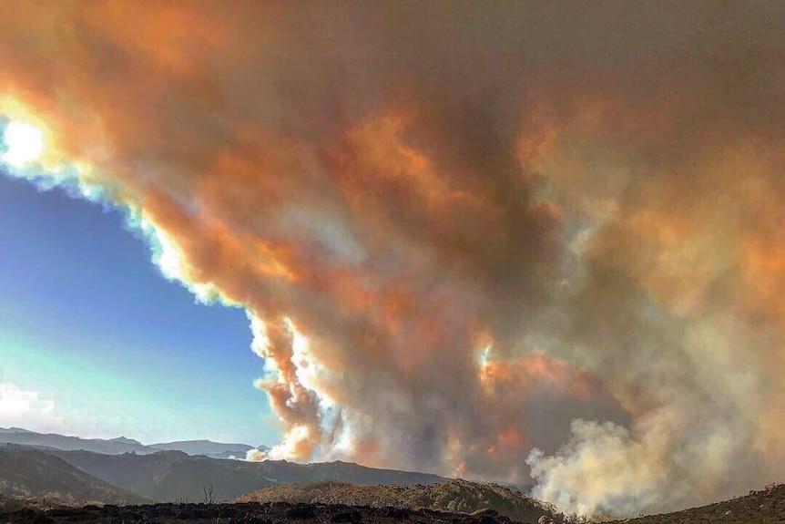 Fire near Strathgordon.