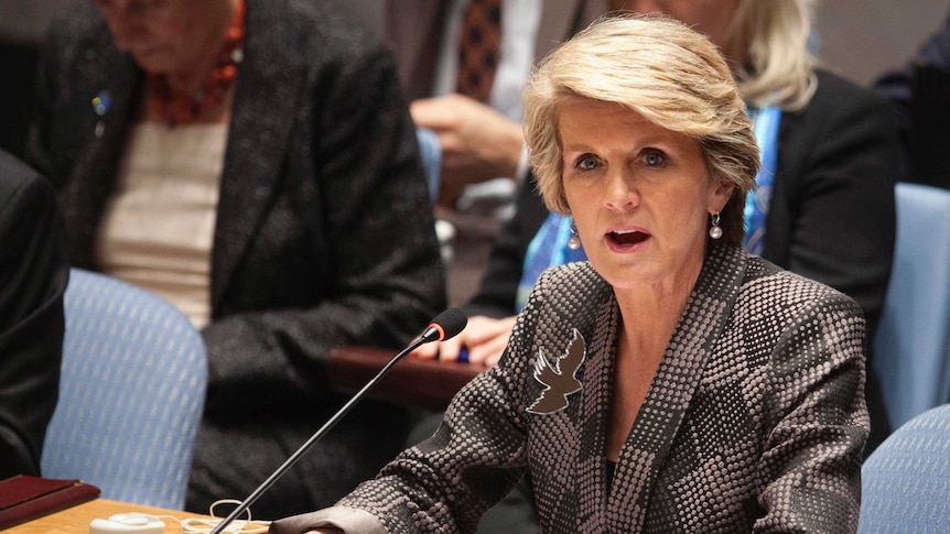 Julie Bishop speaks at the UN