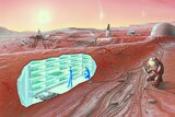 Artist's concept of a habitat on Mars