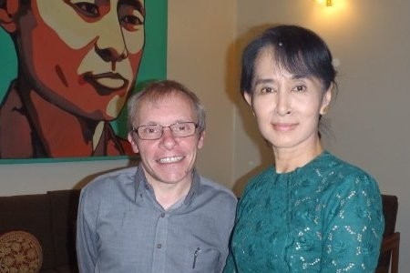 Professor Turnell appears with Aung San Suu Kyi