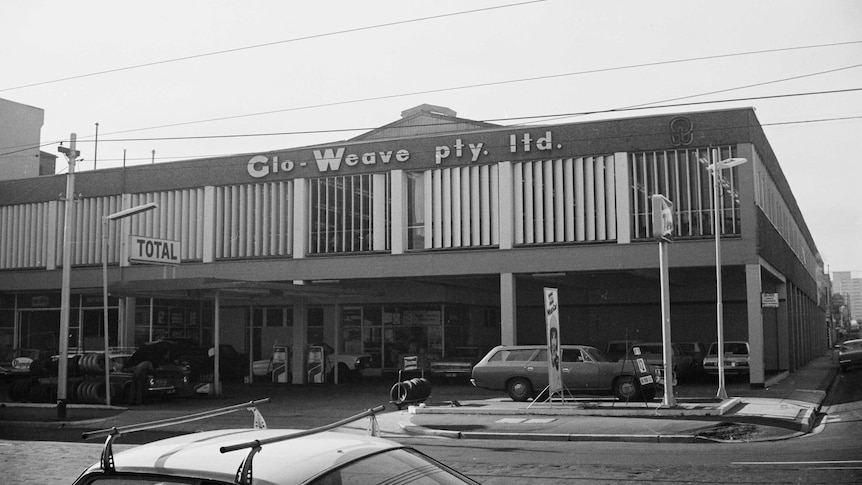 The Glo-Weave factory on Brunswick Street in Fitzroy in the 1970s.