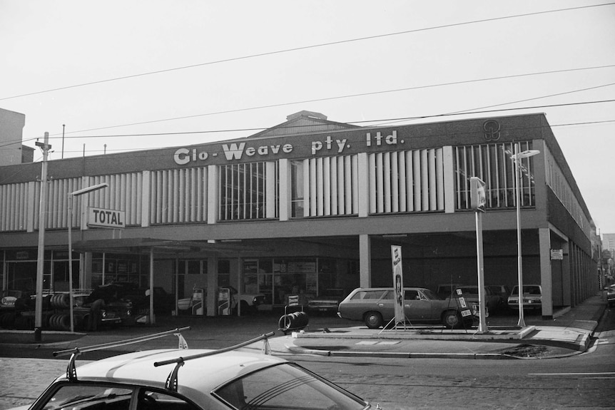 The Glo-Weave factory on Brunswick Street in Fitzroy in the 1970s.