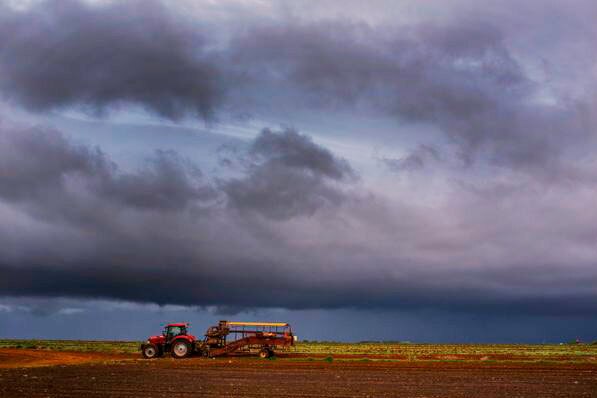 Storms clouds near Elliott Heads in Bundaberg in southern Queensland.