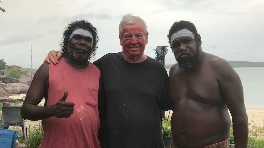 John Morse with members of the Burarrwanga family in Arnhem Land