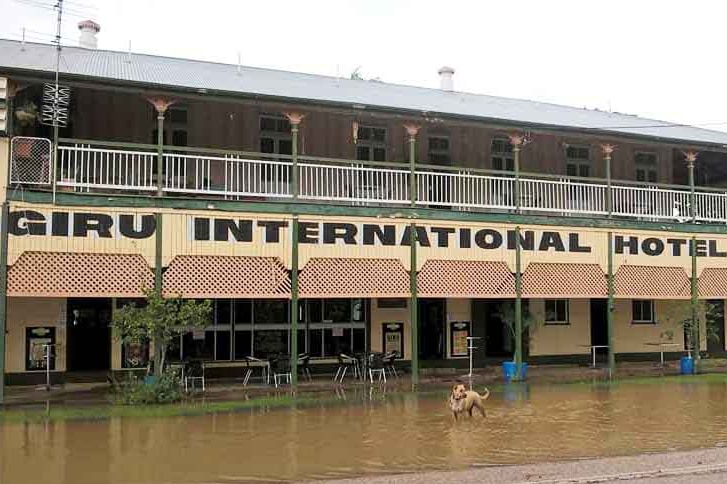 The Giru International Hotel has been has had flooding outside.