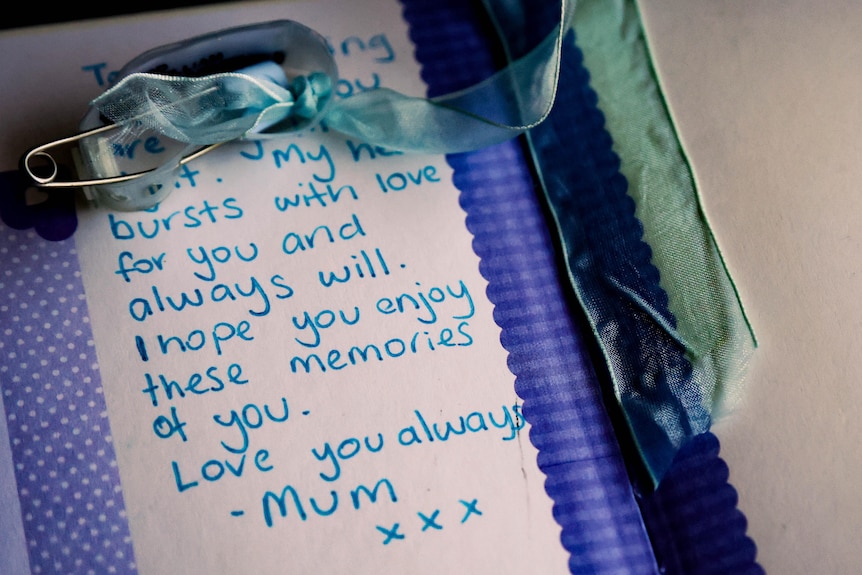 An extract from a scrap book Ella made for Jesse when he was a baby.