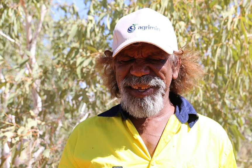 Close up of traditional land owner at Lake Mackay.