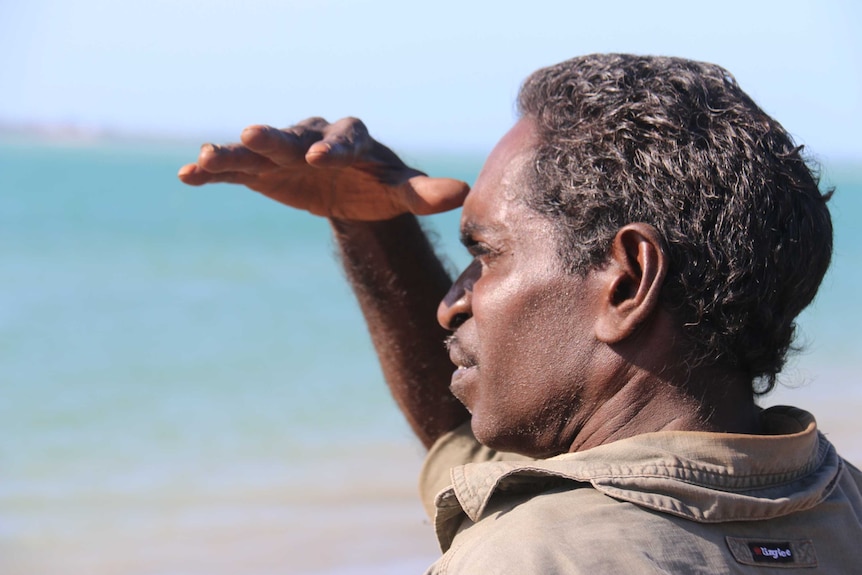 Paul Bunbunynu surveys the swamp