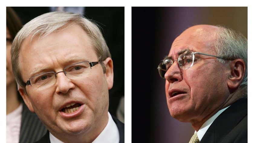 Kevin Rudd and John Howard.