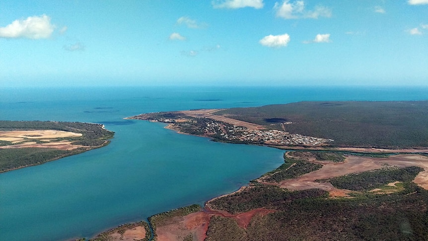 Aerial photo of Mornington Island in the Gulf of Carpentaria.