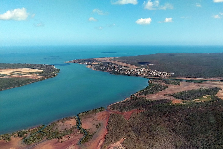 Aerial photo of Mornington Island in the Gulf of Carpentaria.