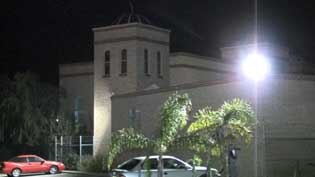 The mosque in northern Perth where a drive-by shooting occurred.