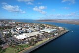 An aerial shot of Port Augusta