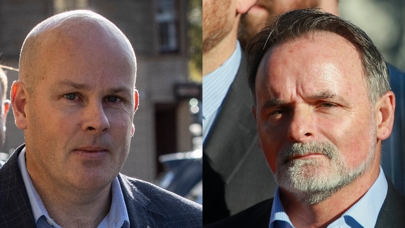 A composite image of two photos of Tasmanian Labor MPs Shane Broad and David O'Byrne.